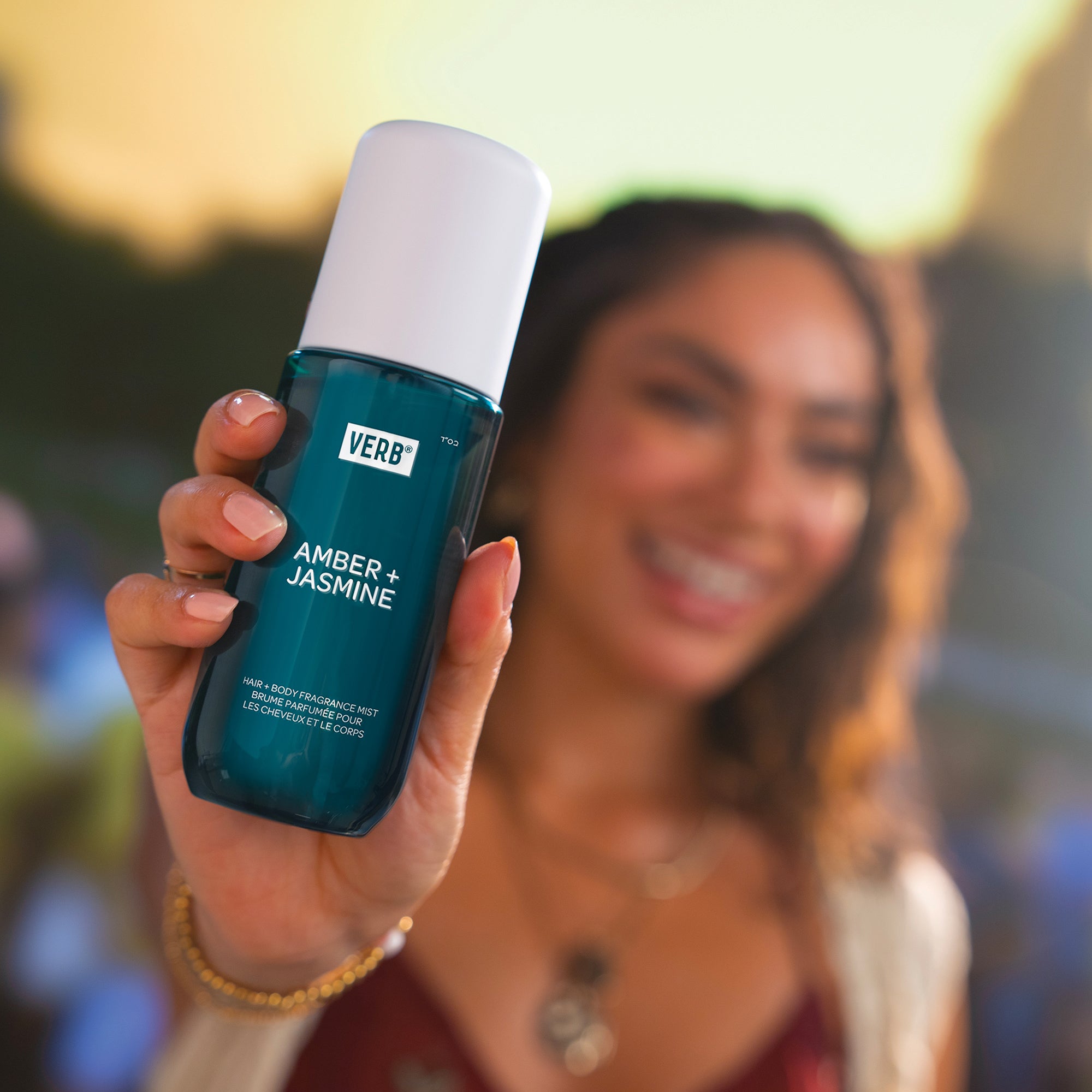 amber + jasmine hair and body fragrance mist