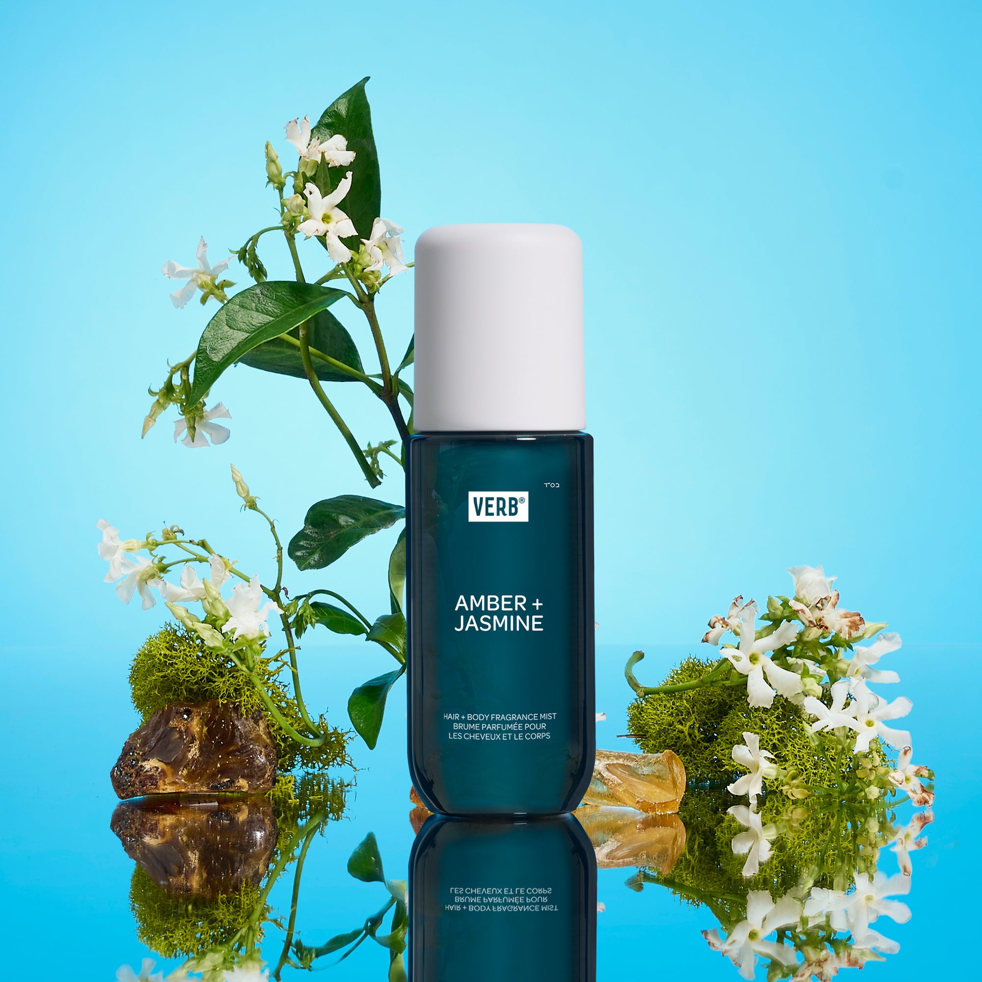 amber + jasmine hair and body fragrance mist