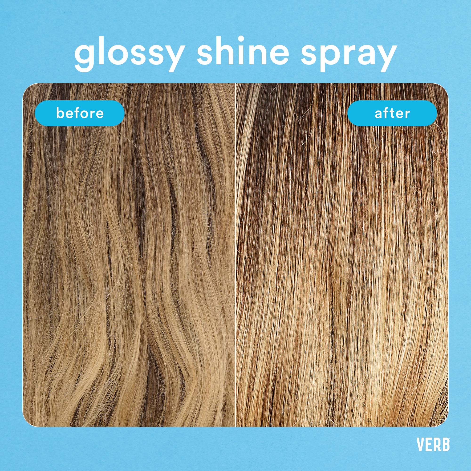 glossy shine spray with heat protection