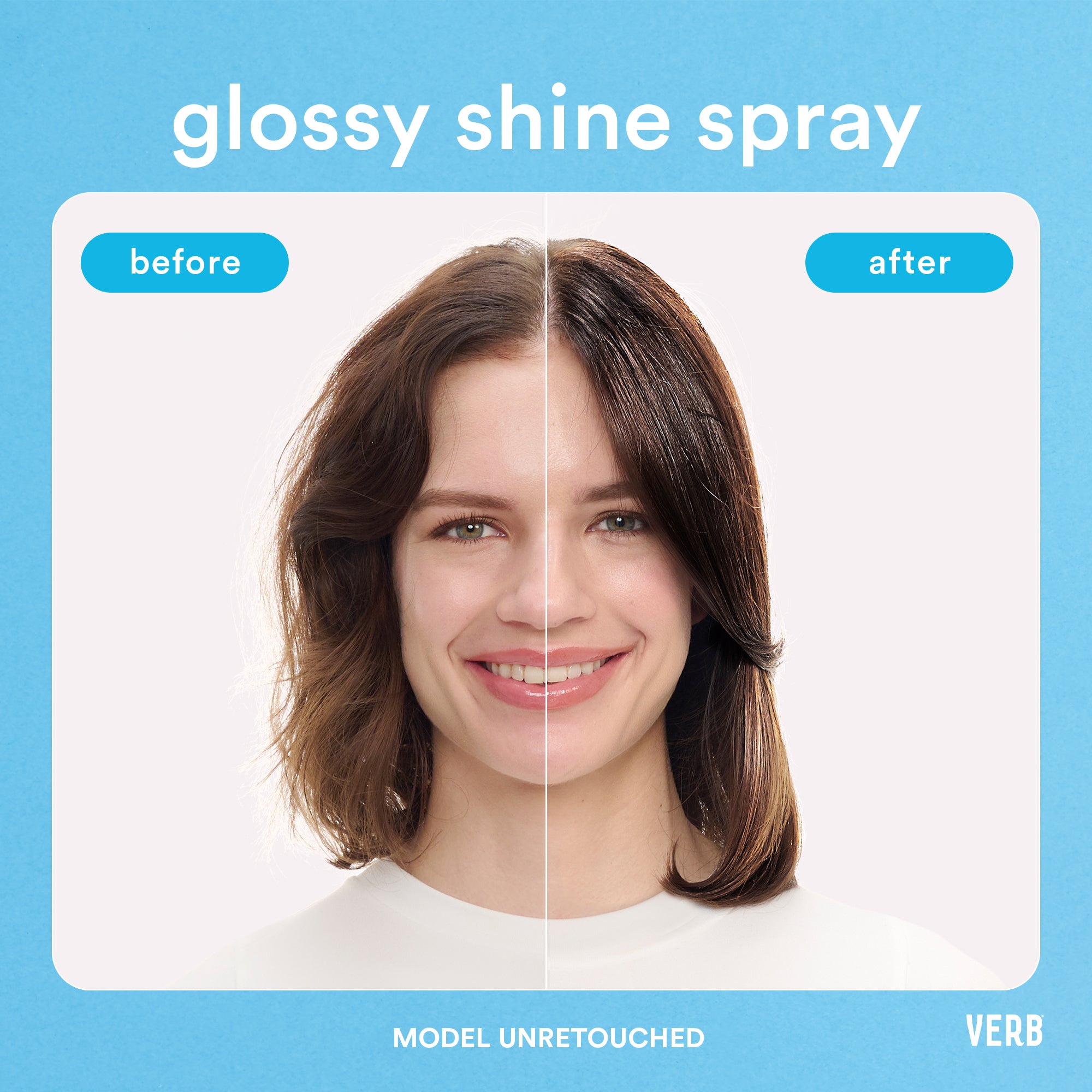 glossy shine spray with heat protection