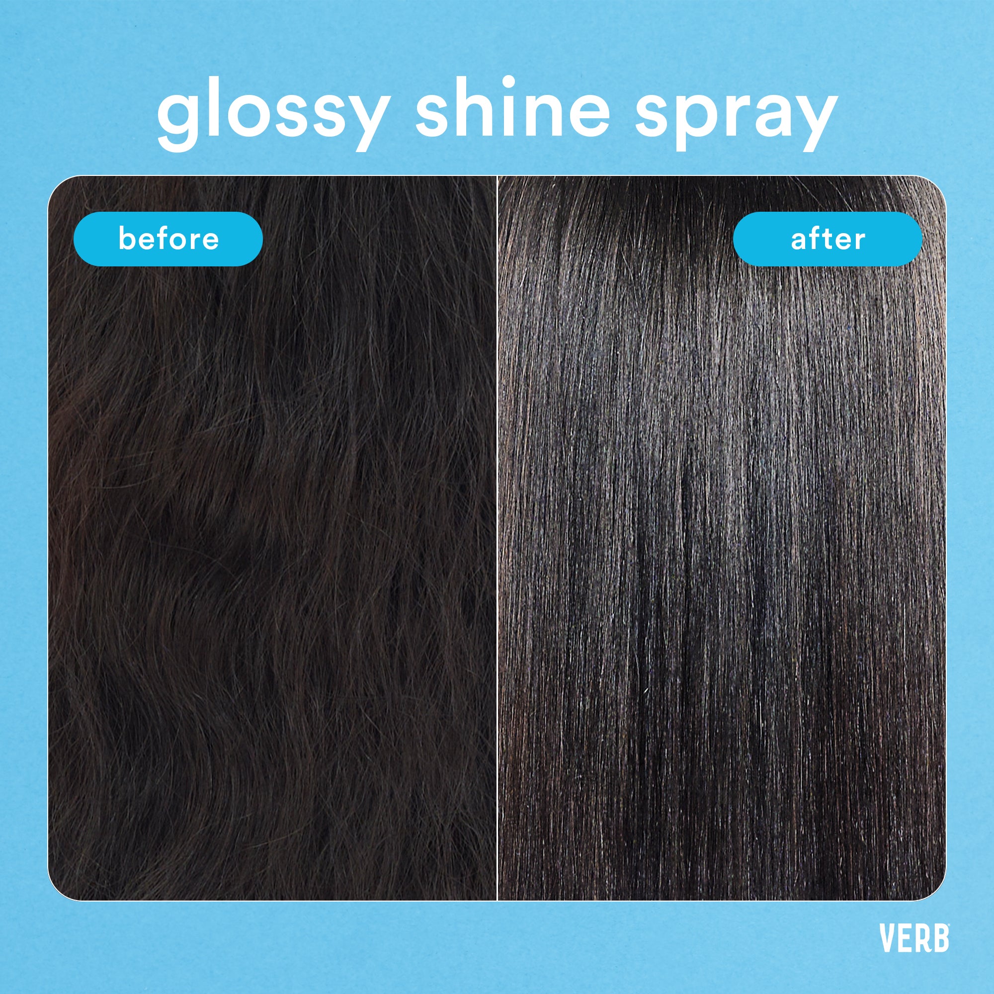 glossy shine spray with heat protection
