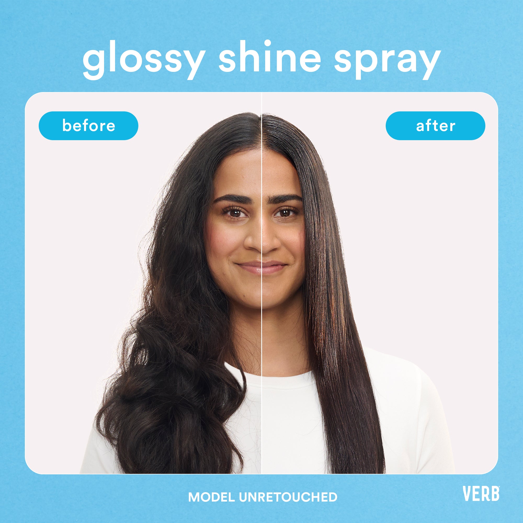 glossy shine spray with heat protection